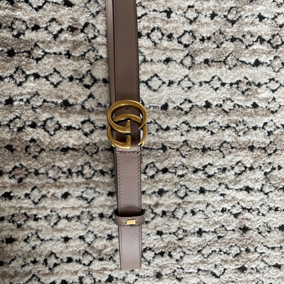 Gucci Dusty Pink GG marmont belt 85 - Picture 5 of 11